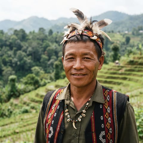 AI-generated illustration representing the Lotha Naga people