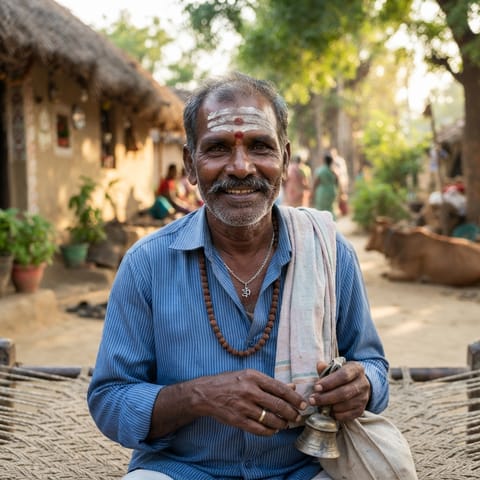 AI-generated illustration representing the Beda Jangam people