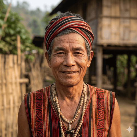 AI-generated illustration representing the Kuki people