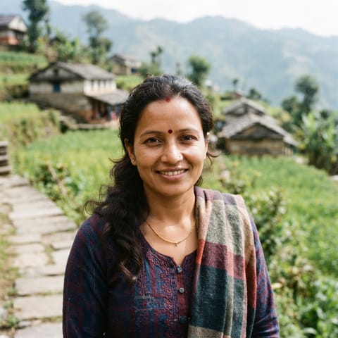 AI-generated illustration representing the Khas people