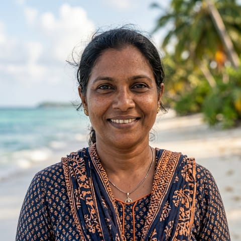 Illustration générée par IA représentant le peuple Divehi