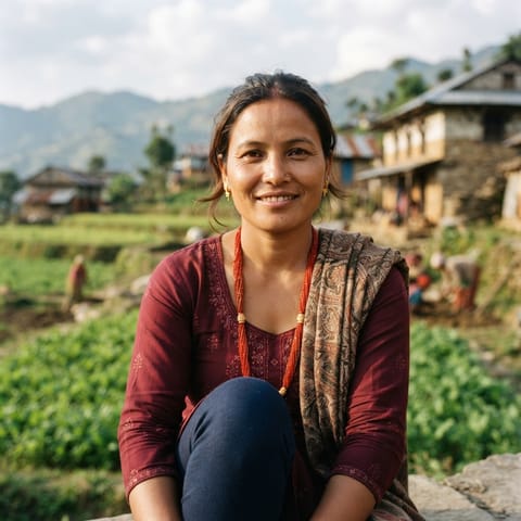 AI-generated illustration representing the Damai (Nepali) people