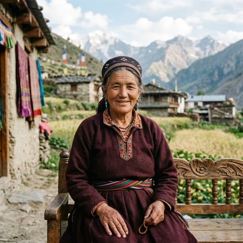 AI-generated illustration representing the Bodh people