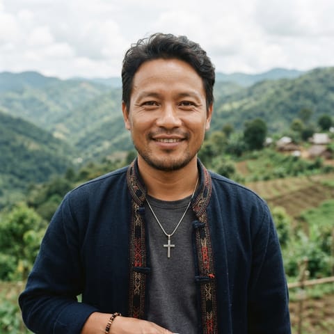 AI-generated illustration representing the Yimchunger Naga people
