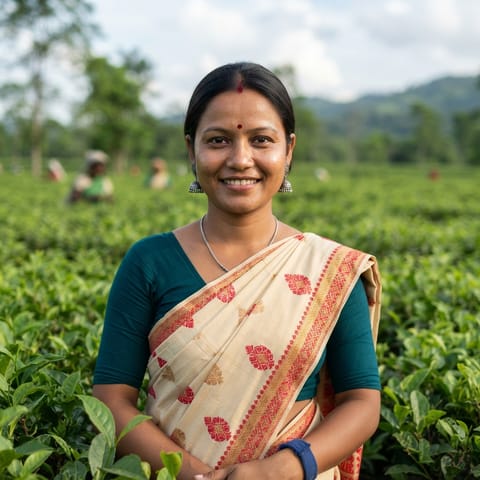 AI-generated illustration representing the Bhumija (Assamese) people