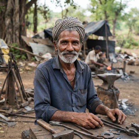 AI-generated illustration representing the Ghisadi people