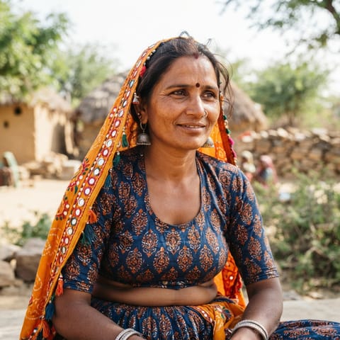 AI-generated illustration representing the Badi (Marwari) people