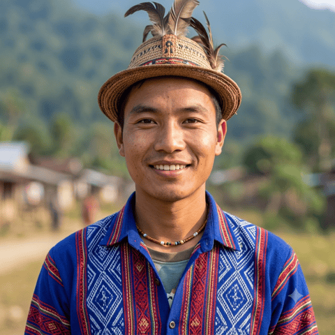 AI-generated illustration representing the Tangsa people