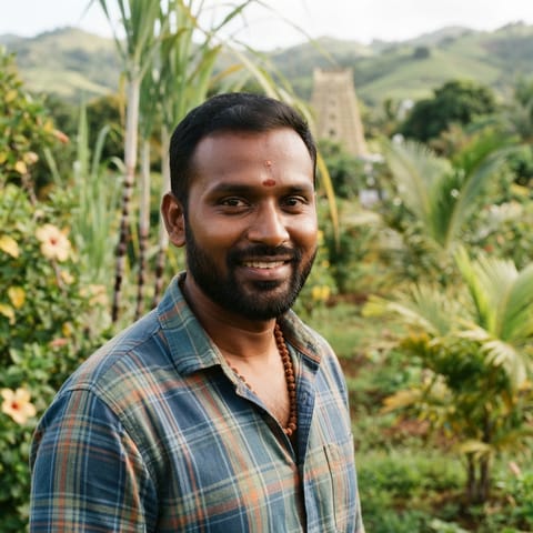 AI-generated illustration representing the Hindu Indo-Mauritians people