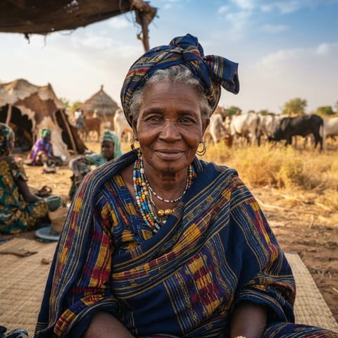 AI-generated illustration representing the Fula Toro people