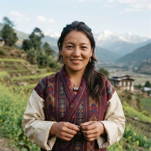 AI-generated illustration representing the Sikkimese Bhotia people