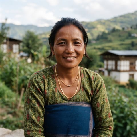 AI-generated illustration representing the Nepalis people