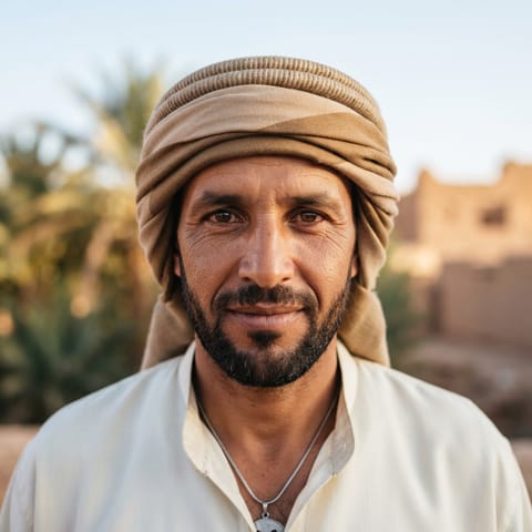 AI-generated illustration representing the Chamba Bedouins people