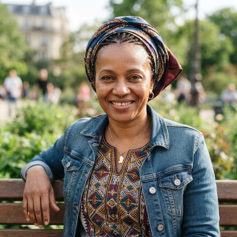 代表Chadian (French)人的 AI 生成插图