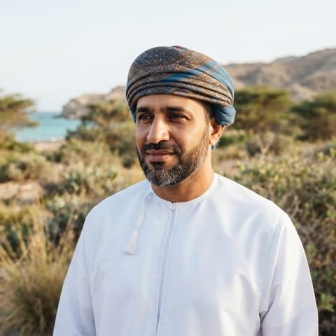 رسم توضيحي مُولَّد بالذكاء الاصطناعي يمثّل شعب Omani Arabs