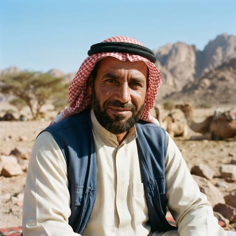 AI-generated illustration representing the Gulf Bedouins people
