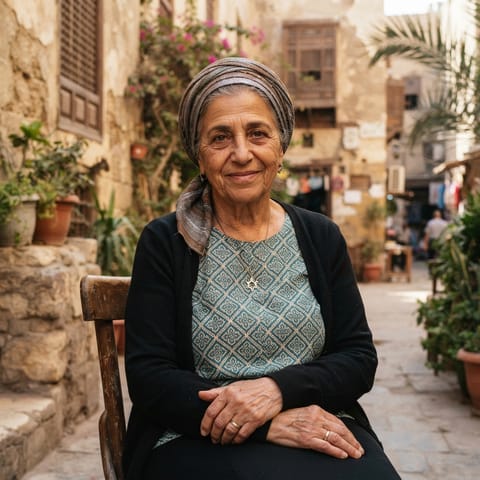AI-generated illustration representing the Egyptian Jews people