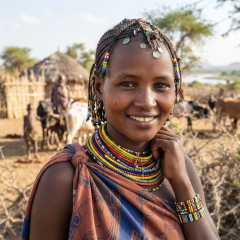 AI-generated illustration representing the Donyiro people
