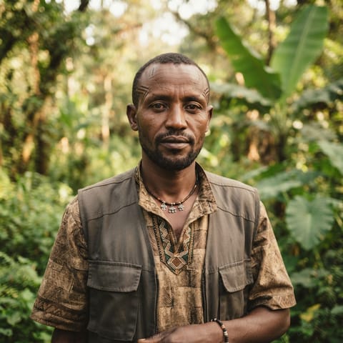 AI-generated illustration representing the Mesengo people