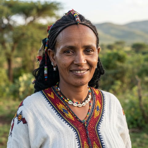 Illustration générée par IA représentant le peuple Wambera