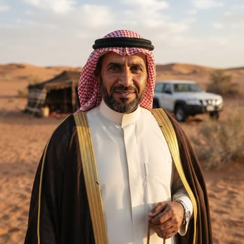 رسم توضيحي مُولَّد بالذكاء الاصطناعي يمثّل شعب Bedouins