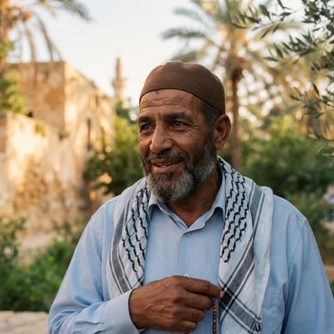 AI-generated illustration representing the Palestinian Arabs people