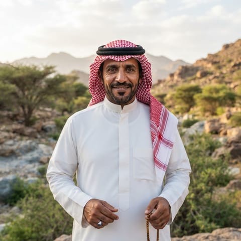 AI-generated illustration representing the Mahra people