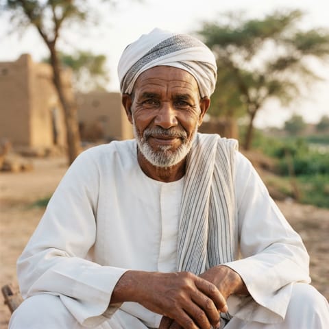AI-generated illustration representing the Awlad Hassan people