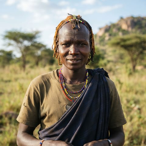 AI-generated illustration representing the Narin people