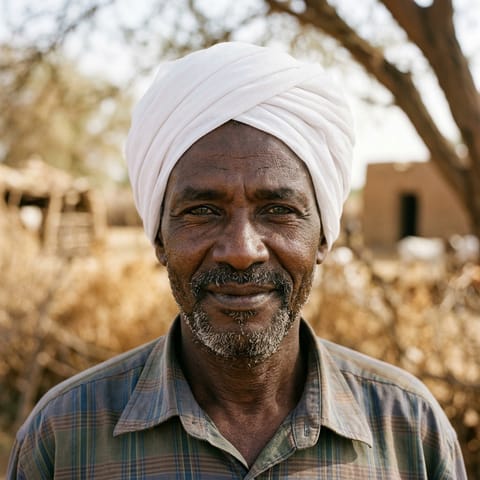 AI-generated illustration representing the Zaghawa people