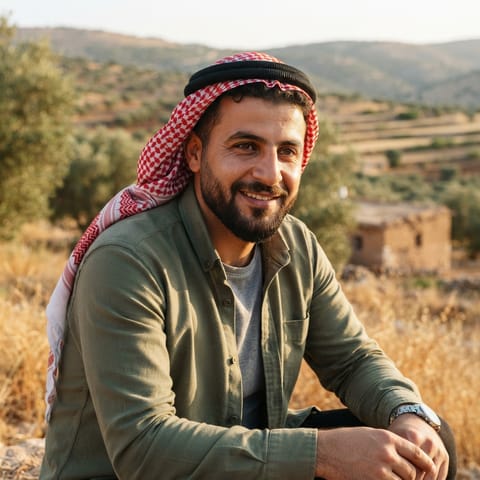 AI-generated illustration representing the Jordanian Arabs people