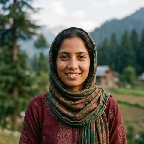 رسم توضيحي مُولَّد بالذكاء الاصطناعي يمثّل شعب Kashmiri