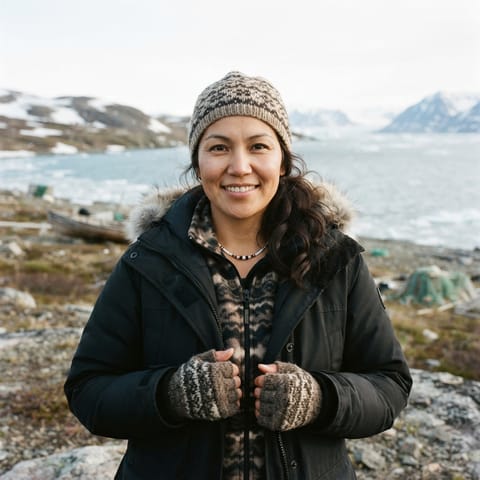 Ilustración generada por IA que representa al pueblo Inuit Creoles
