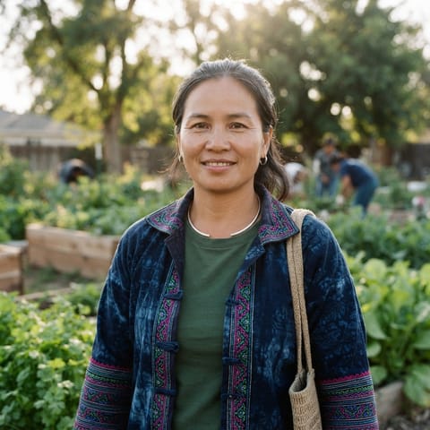 AI-generated illustration representing the Hmong Njua people