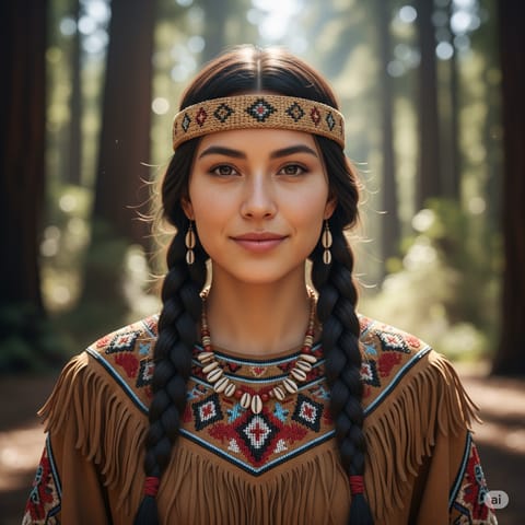 AI-generated illustration representing the Cahto people