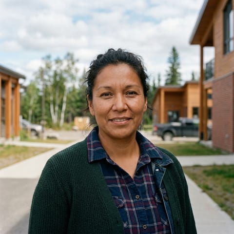 Illustration générée par IA représentant le peuple Northern East Cree