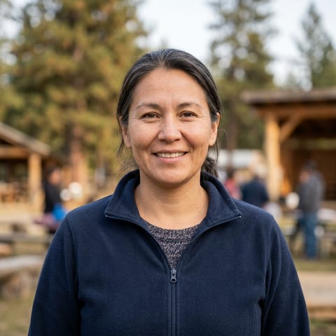AI-generated illustration representing the Okanagon people