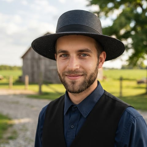 AI-generated illustration representing the Amish people