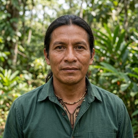 AI-generated illustration representing the Motilón-Barí people