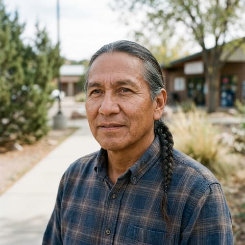 Illustration générée par IA représentant le peuple Mescalero Apache
