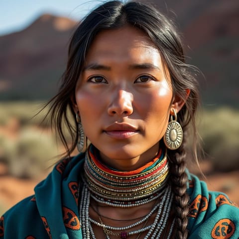Ilustración generada por IA que representa al pueblo Picuris Pueblo