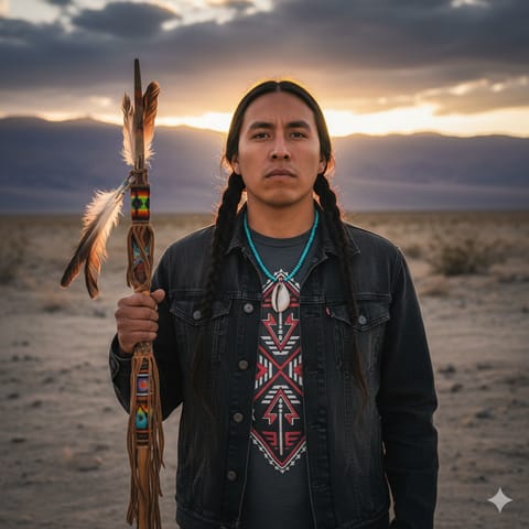 AI-generated illustration representing the Timbisha Shoshone (Panamint) people