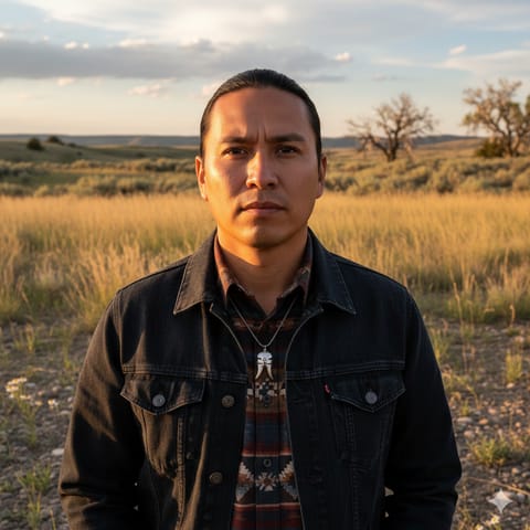 AI-generated illustration representing the Plains Cree people