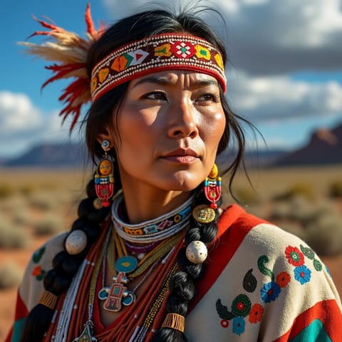 Ilustración generada por IA que representa al pueblo Zuni Pueblo