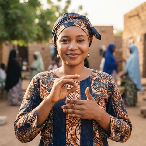 AI-generated illustration representing the Deaf Nigeriens people