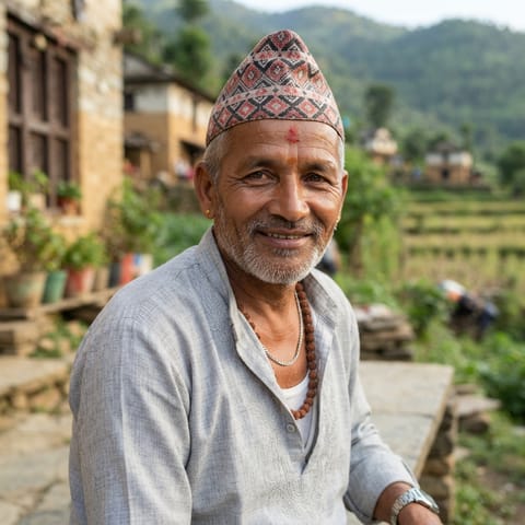 AI-generated illustration representing the Brahmin (Bhojpuri) people