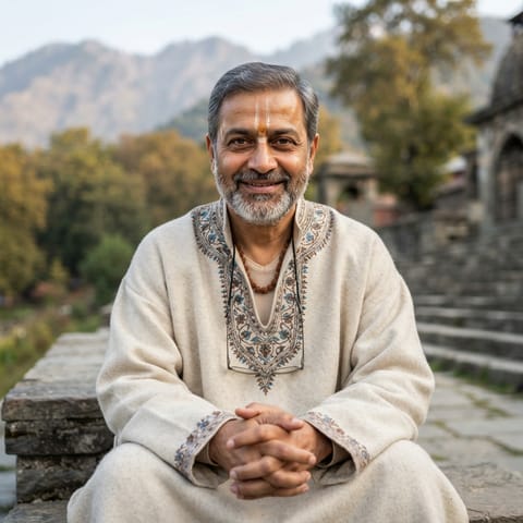 AI-generated illustration representing the Brahmin (Kashmiri) people