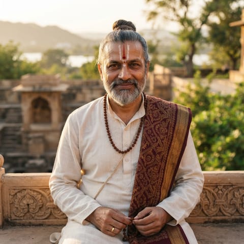AI-generated illustration representing the Brahmin (Mewari) people