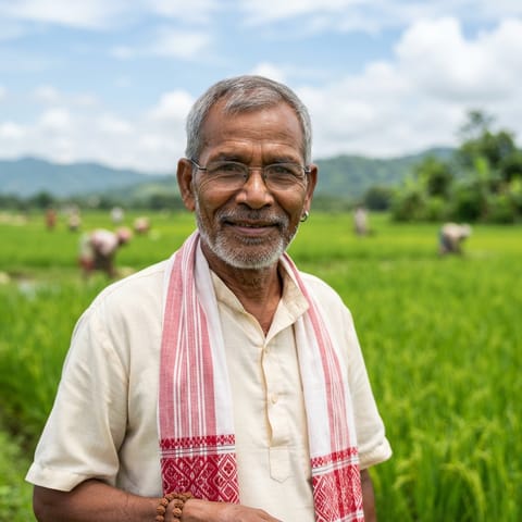AI-generated illustration representing the Kurmi (Assamese) people