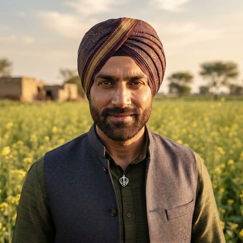 AI-generated illustration representing the Rajput (Punjabi) people